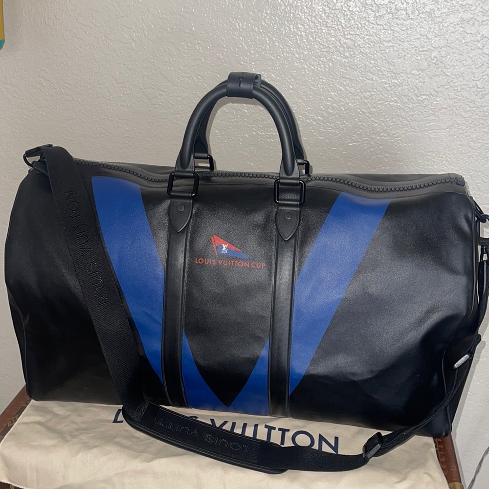 Authentic Louis Vuitton cup Waterproof keepall 55 bandoliere travel duffle bag